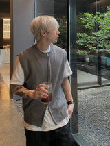 Round Knit Vest 3C