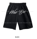 Girls Front Lettering Bermuda Pants