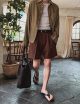 サマークーリングハーフスラックス 3color