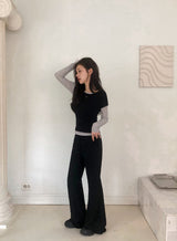 Basic U-neck Warm Pendant T-shirt (5color)