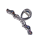 Silver cubic wave hairpin