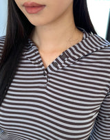Arun Stripe Hood Long Sleeve T-shirt