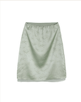 posy sheer & satin midi sk