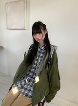 [unisex] ユーインビーツーウェイシャーリングフードフライトジャンパー