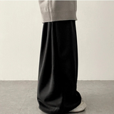 Wenli front, side pin tuck training string wide pants