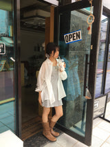 Tempting see-through overfit shirt (2color)