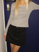 Suede pocket mini skirt (2colors)