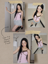 Sugar Pink Leopard Sleeveless T-shirt
