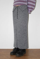 (Lining Brushed) ボカシボタンニットスカート