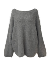 overfit mohair lips-neck knit (2color)