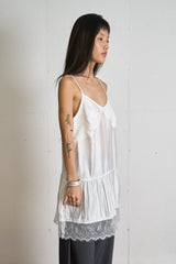 V-neck Lace Dress (White)