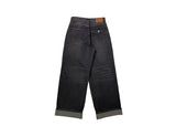 Andy Roll-Up Wide Washing Denim Pants