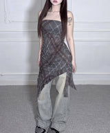 Chess Shirring Dress (2colors)
