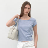 (Z-T-6808)エッセンシャル スクエア ネックTシャツ