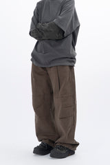 Eco Knee Incision Curved Wide Pants