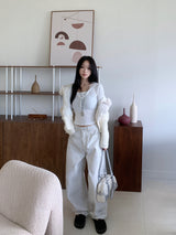 Steel Frame Metal Stud Balloon Fit Wide Long Pants (2 colors)