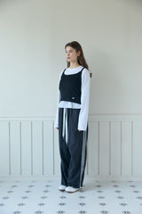 LACE TRACK PANTS (2 COLORS)