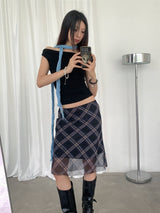 Prepy Midi Flared Skirt