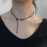 Dot necklace (black)