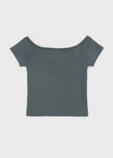 [B-BASIC] スタンダードオフショルダー半袖Tシャツ 2SIZE