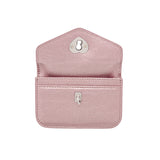 Heart Lock Compact Card Wallet Rose gold