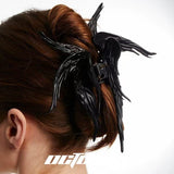 マットブラックフォーレンエンジェルヘアクリップ