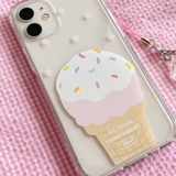 soft ice cream clear jellhard phone case