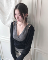 ヌディヘアラップVノースリーブトップ