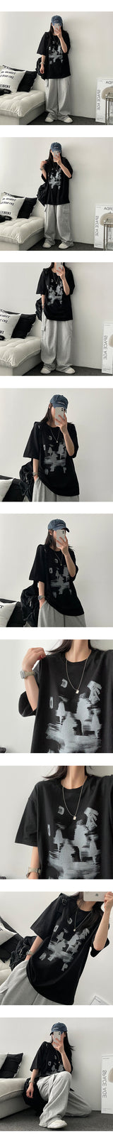 ユリンオーバーサイズフィット半袖Tシャツ
