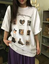 ティチルキャットオーバーフィット半袖Tシャツ