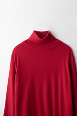 Cashmere turtle neck knit (Red)