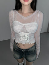waikiki lace top(3 color)