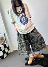 Archien Camo Print & Embroidery Bermuda Shorts 2color