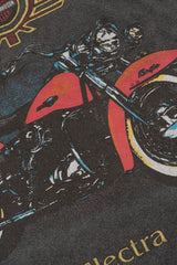 モーターサイクルヴィンテージクロップ長袖Tシャツ