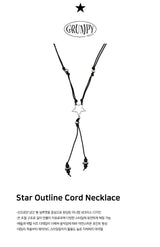 Star Outline Cord Necklace