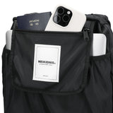 FLAP STRING BACKPACK / BLACK