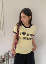 エシニドットパッチリンガー半袖Tシャツ