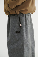 LOGO HERRINGBONE SUPER WIDE VENTILATION PANTS CHARCOAL