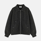 ASCLOカイリベットジップアップブルゾン(7color)