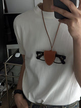 [Real Leather] Stitch Clip Sunglasses Holder