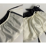 ヨコノサテンフリルストラップラップスカートレイヤードスカート [ IVORY ONLY ]