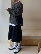 Wide Sweat Bermuda Pants 3C