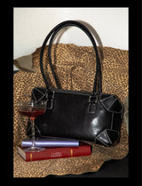 “DOLAT-ABAD” Suede Bowling Bag