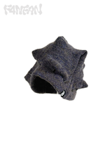Spiky Textured Knit Beanie Punk Studded Brim  Hat