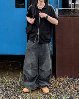DRASLOW TRACK WIDE DENIM PANTS