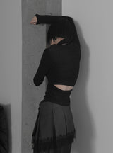 Labelly Pleated Wrap Skirt