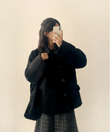 ポニーシックベルトダブルハイネックコート