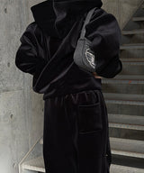 [Unisex] ベルベットミンクフードジップアップ
