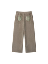 VELVET STRIPE WIDE PANTS (OAT)