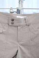 ダブルボタン コットンショーツ (Beige/2size)